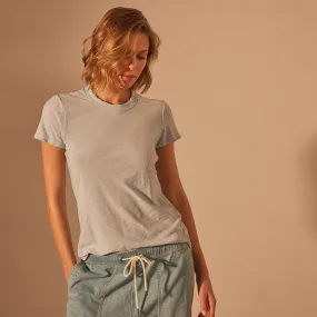 Sheer Slub Crew Neck Tee - Open Sky