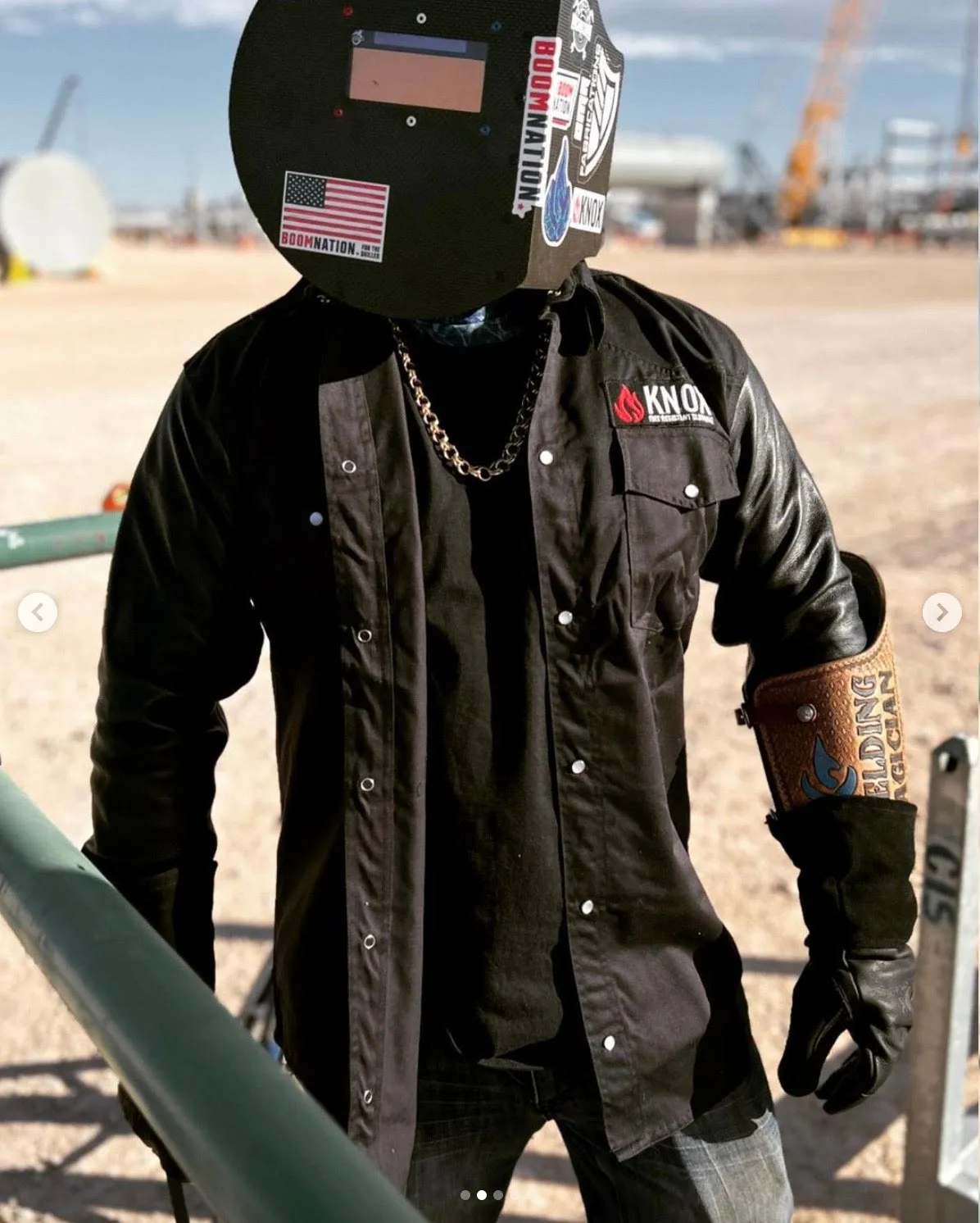 The Johnny Cash Edition Hybrid Leather Sleeves FR Peal Snaps Shirt