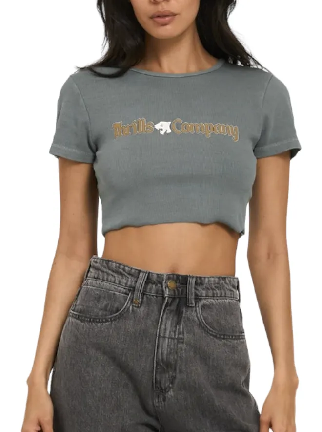 THRILLS - Ewing Crop Baby Tee - Scrubs Green