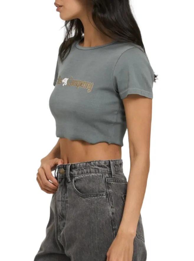 THRILLS - Ewing Crop Baby Tee - Scrubs Green
