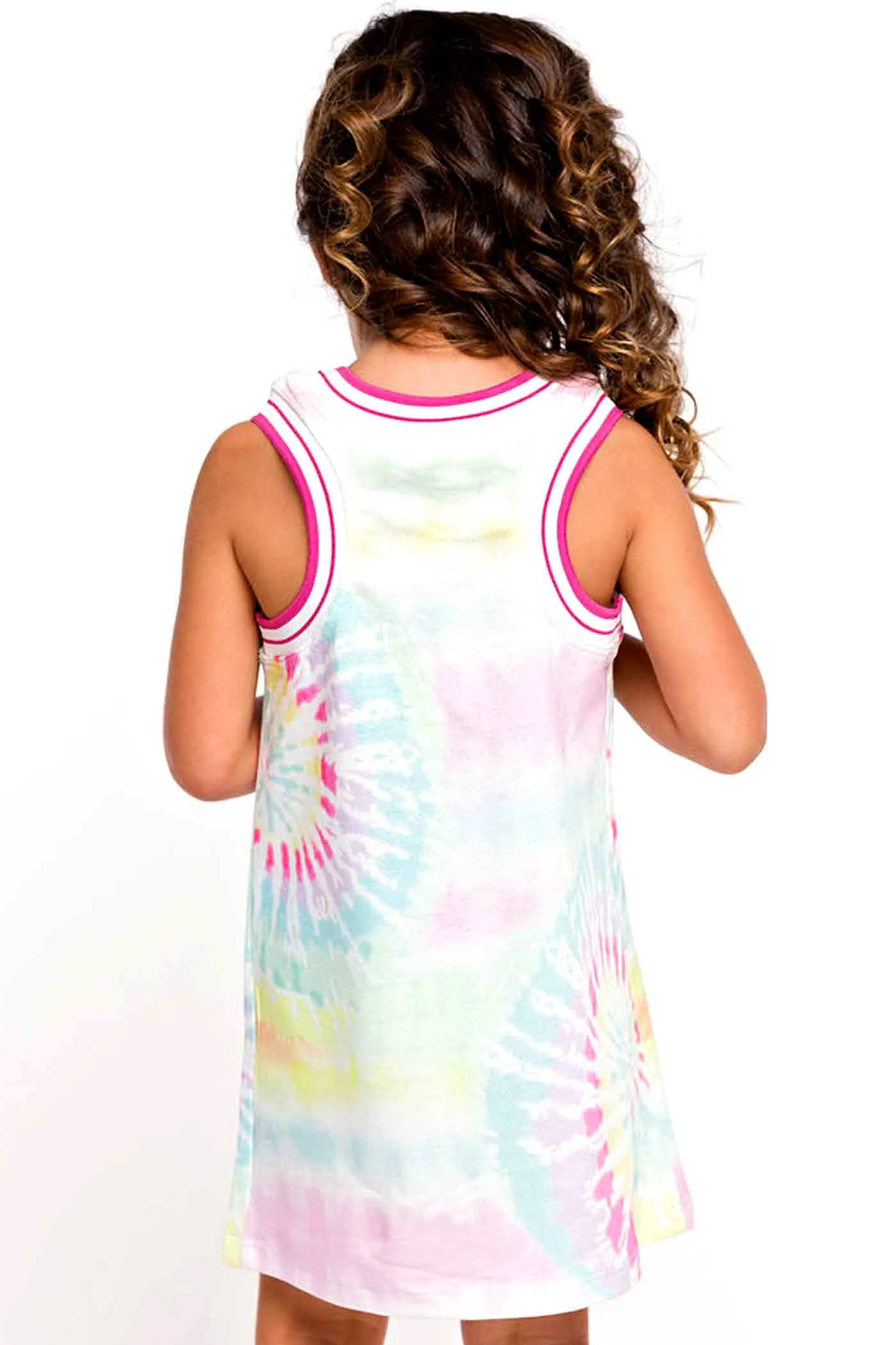 Toddler Girls Heart Tie Dye Sleeveless Knit Dress