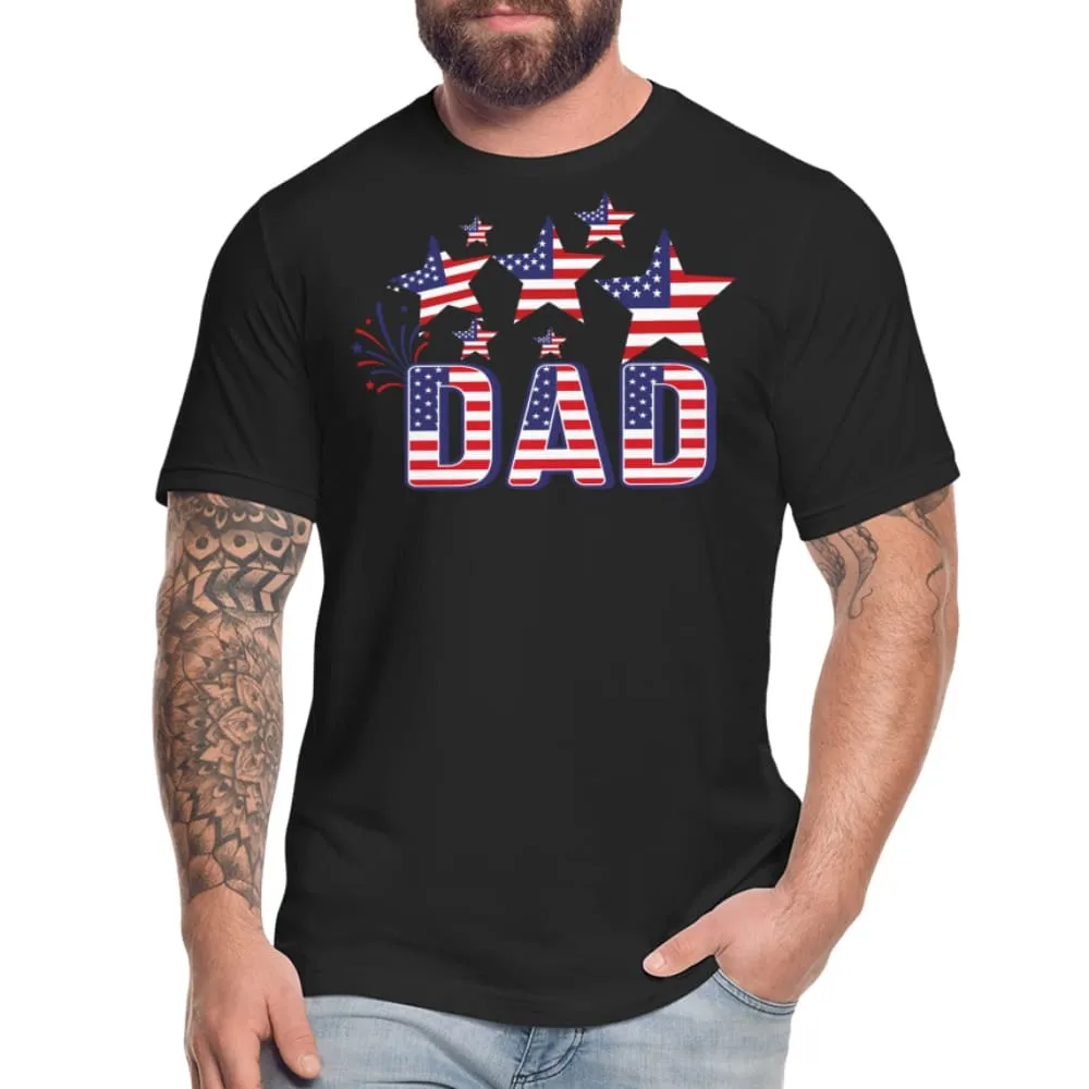 Uniquely You Stars and Stripes T-Shirt / American Flag Shirt / 4th of July Dad Tee - 60105