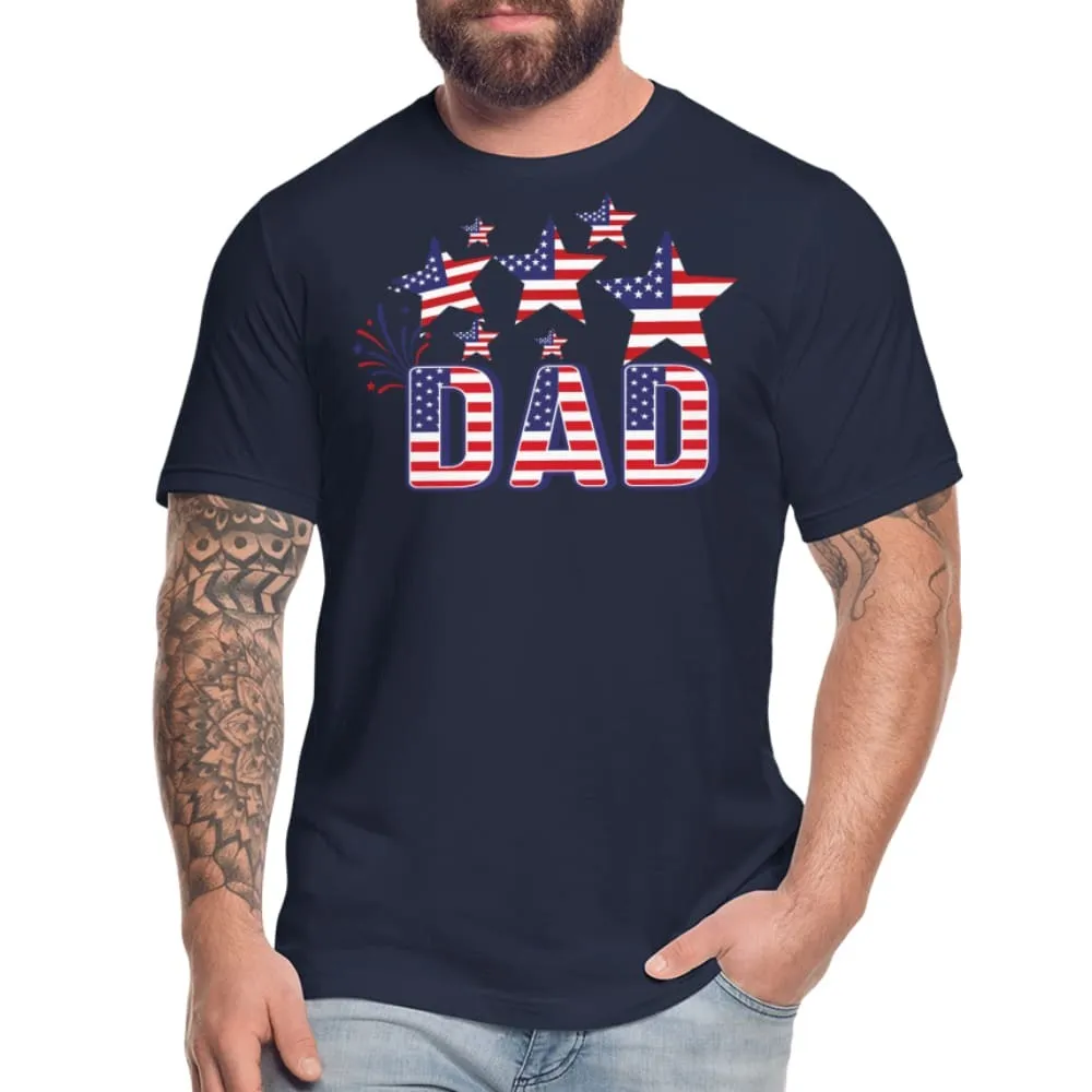 Uniquely You Stars and Stripes T-Shirt / American Flag Shirt / 4th of July Dad Tee - 60105
