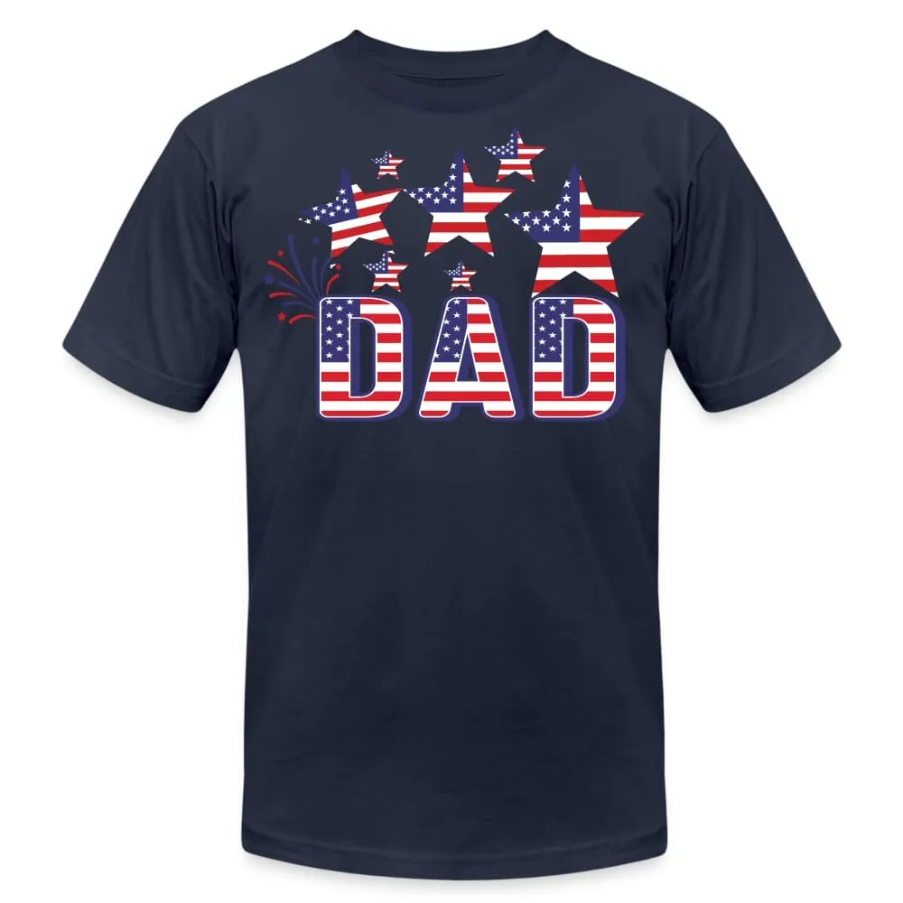 Uniquely You Stars and Stripes T-Shirt / American Flag Shirt / 4th of July Dad Tee - 60105
