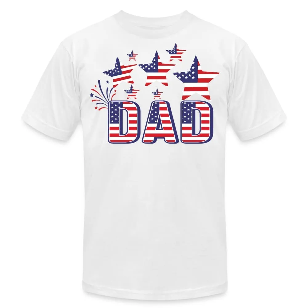 Uniquely You Stars and Stripes T-Shirt / American Flag Shirt / 4th of July Dad Tee - 60105