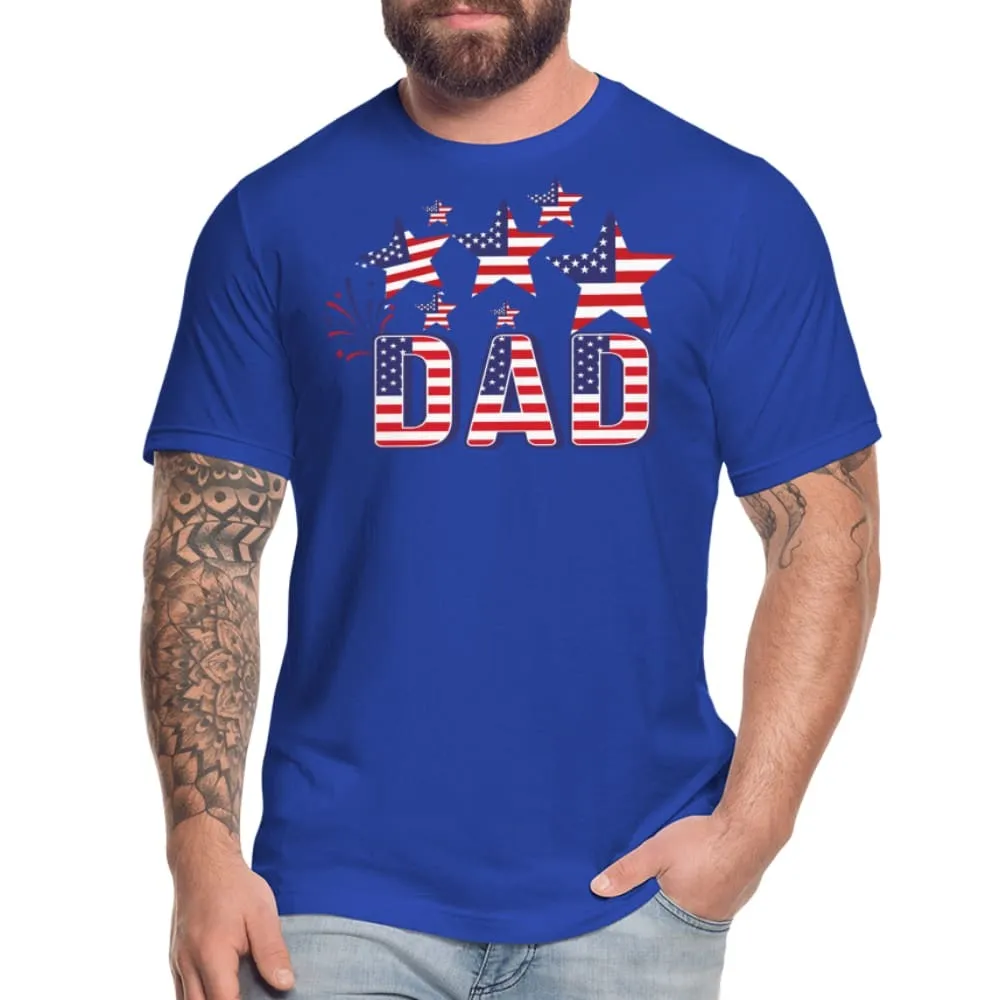 Uniquely You Stars and Stripes T-Shirt / American Flag Shirt / 4th of July Dad Tee - 60105