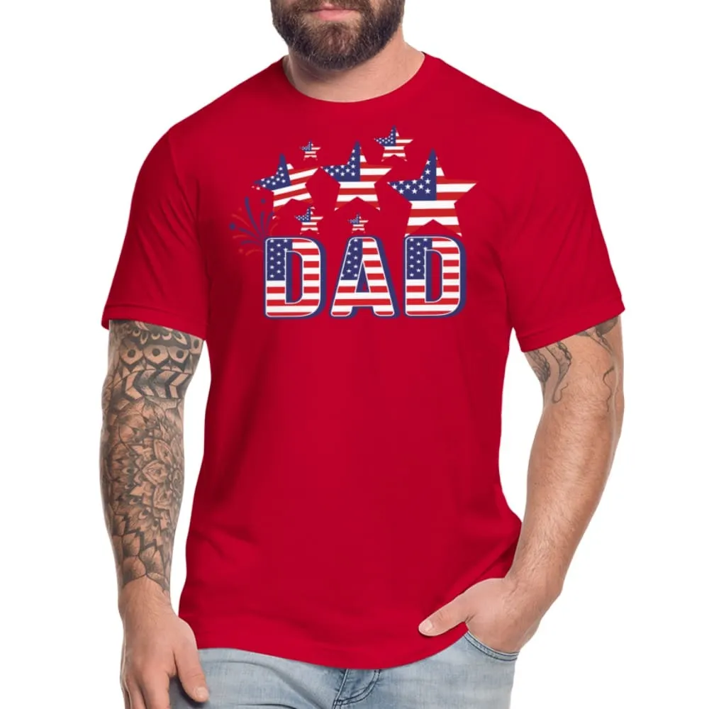 Uniquely You Stars and Stripes T-Shirt / American Flag Shirt / 4th of July Dad Tee - 60105