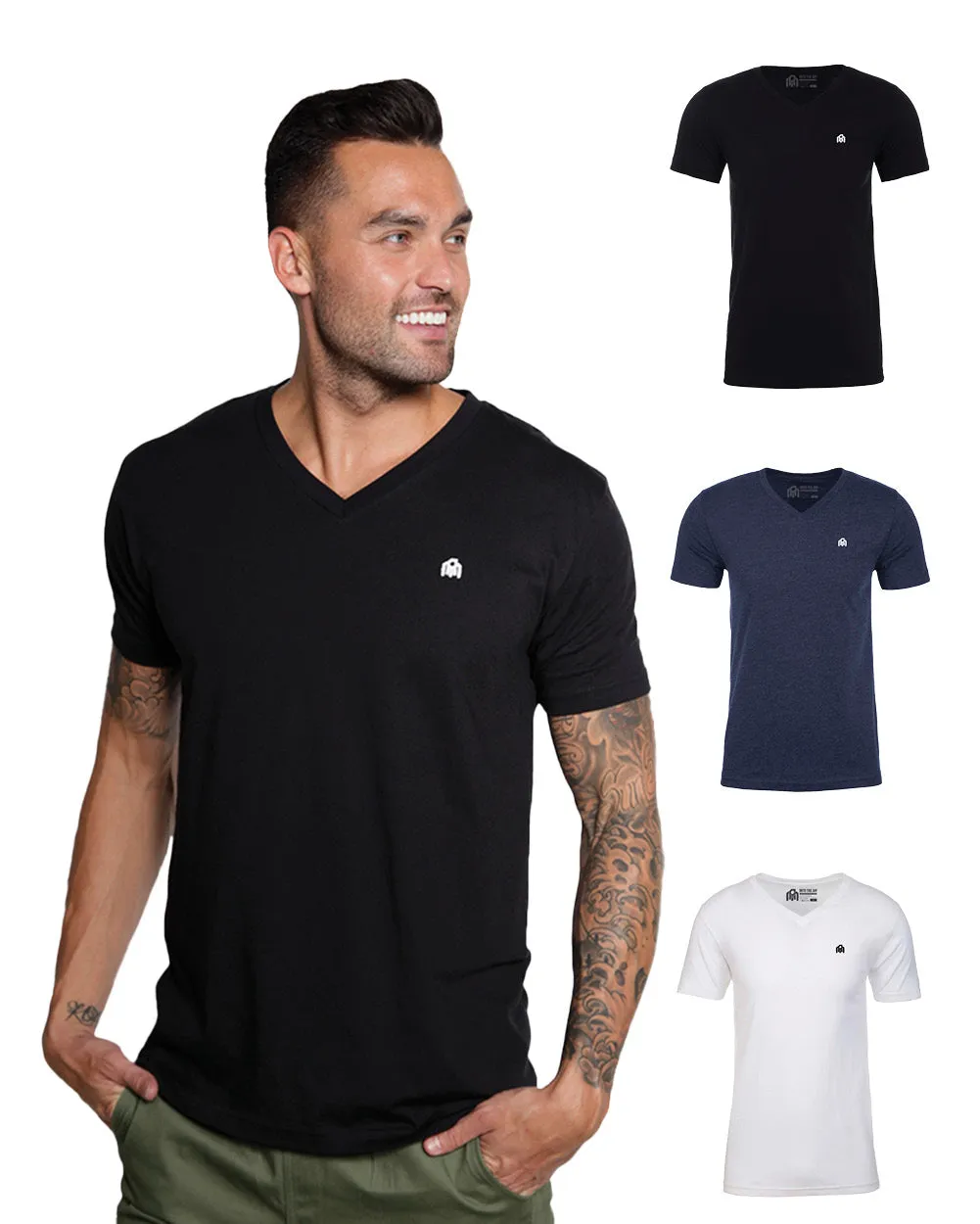 V-Neck Tee 3-Pack - Branded