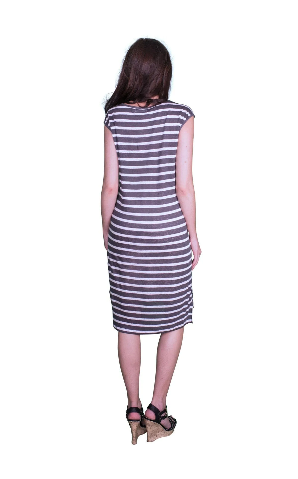 Velvet by Graham & Spencer Leila Linen Stripe Tank Dress