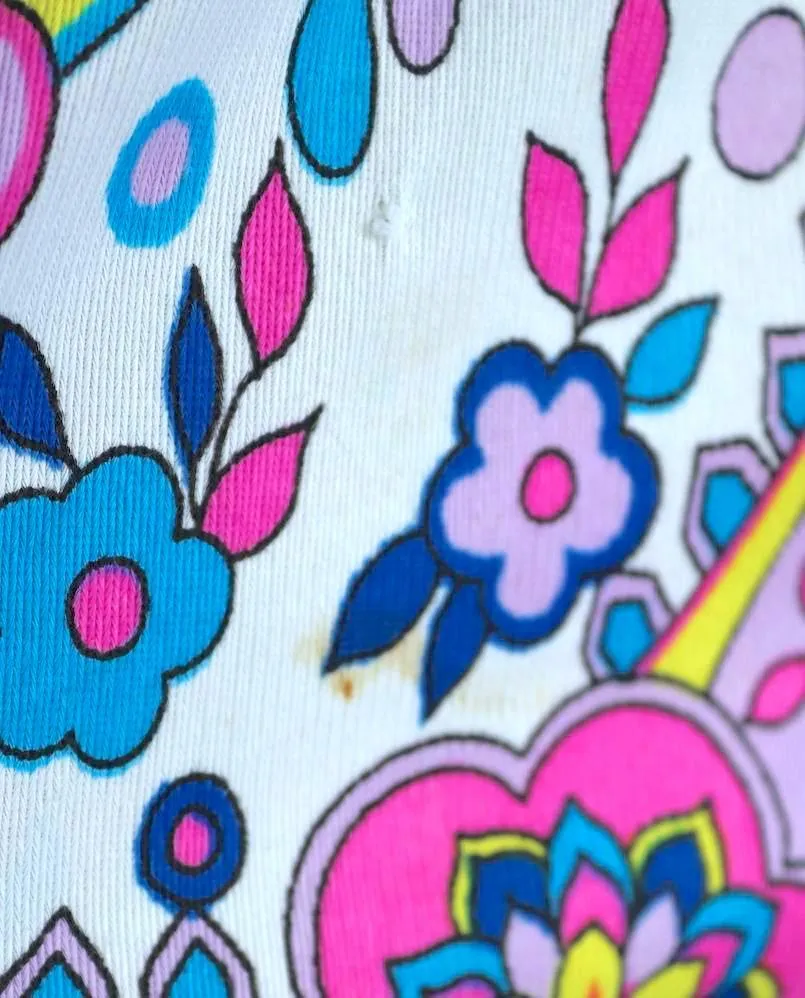 Vintage Mod Pink Floral Print Sundress