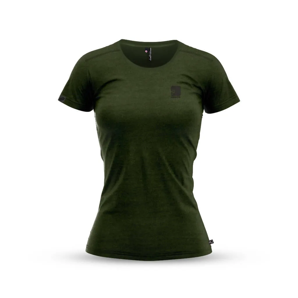 Women's Casual Merino T Shirt (Olive)