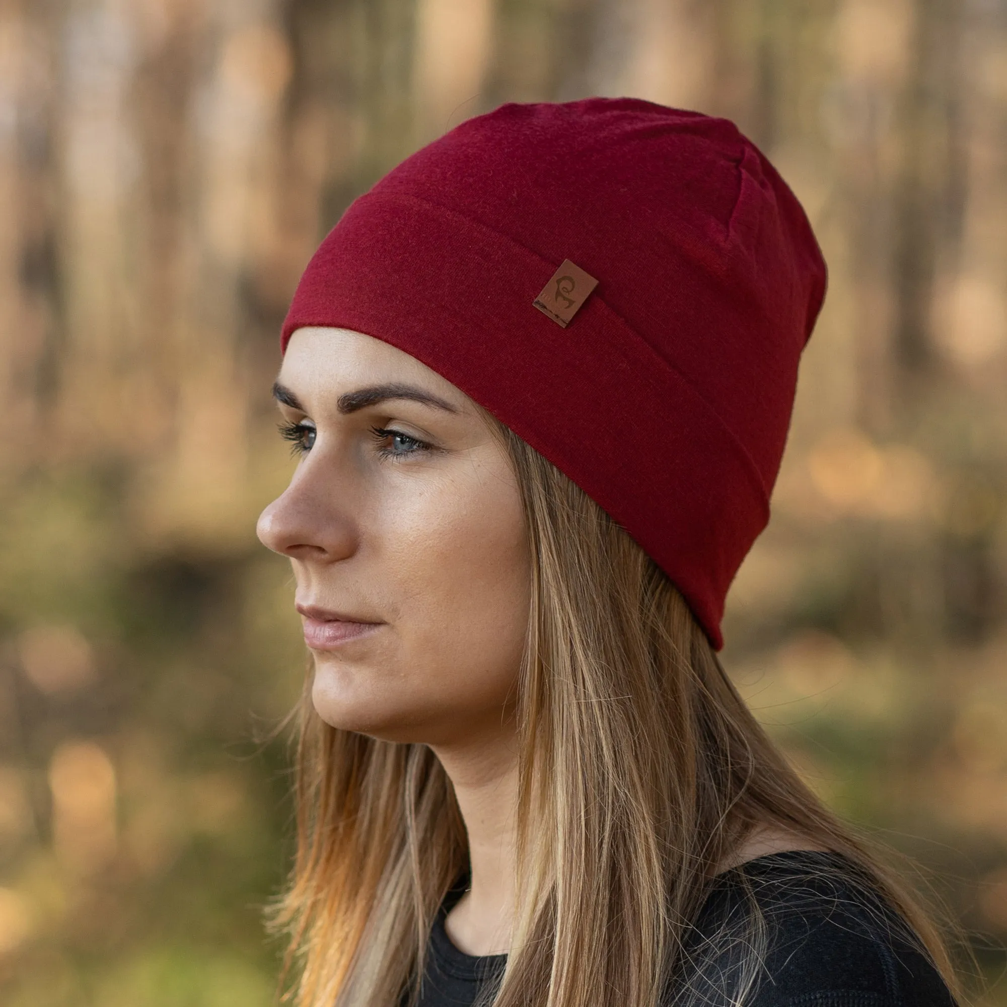 Women's Merino Beanie Royal Cherry