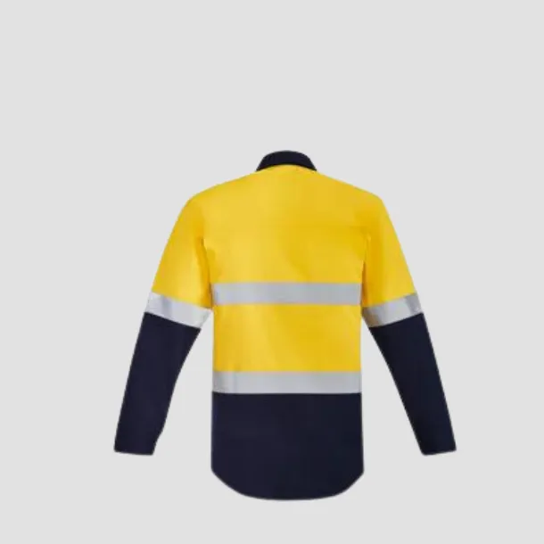 YELLOW/NAVY FLAME WORKWEAR SPLICED SHIRT